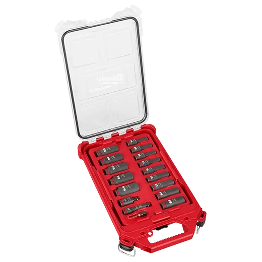 MILWAUKEE 49-66-6800 3/8 DRIVE 17PC SAE PACKOUT IMPACT SOCKET SET