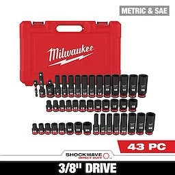 MILWAUKEE 49-66-7009 3/8 DR 43PC IMPACT SOCKET SET