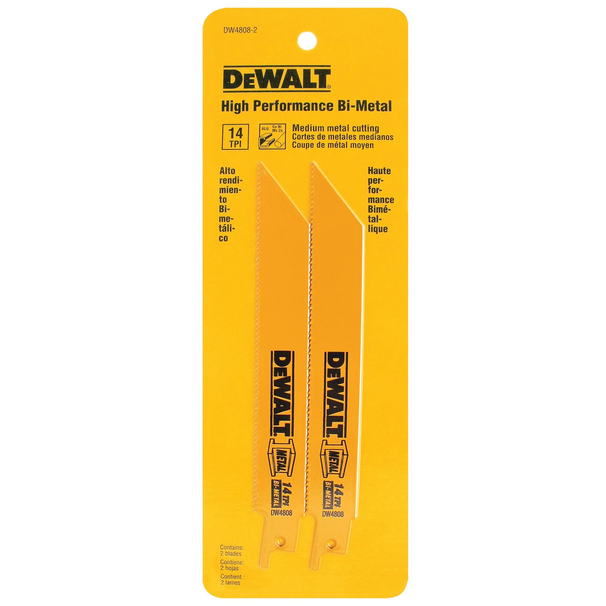 DeWalt DW4808-2 6IN 14TPI STGT BK BLD-2PK