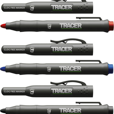 Tracer ACF-MK3 Clog Free Marker Kit - 3pcs Pack (1xblack 1xblue 1xred)