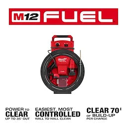 Milwaukee 2519-21 M12 FUEL™ High Speed Chain Snake for 1-1/4”-2” Pipes