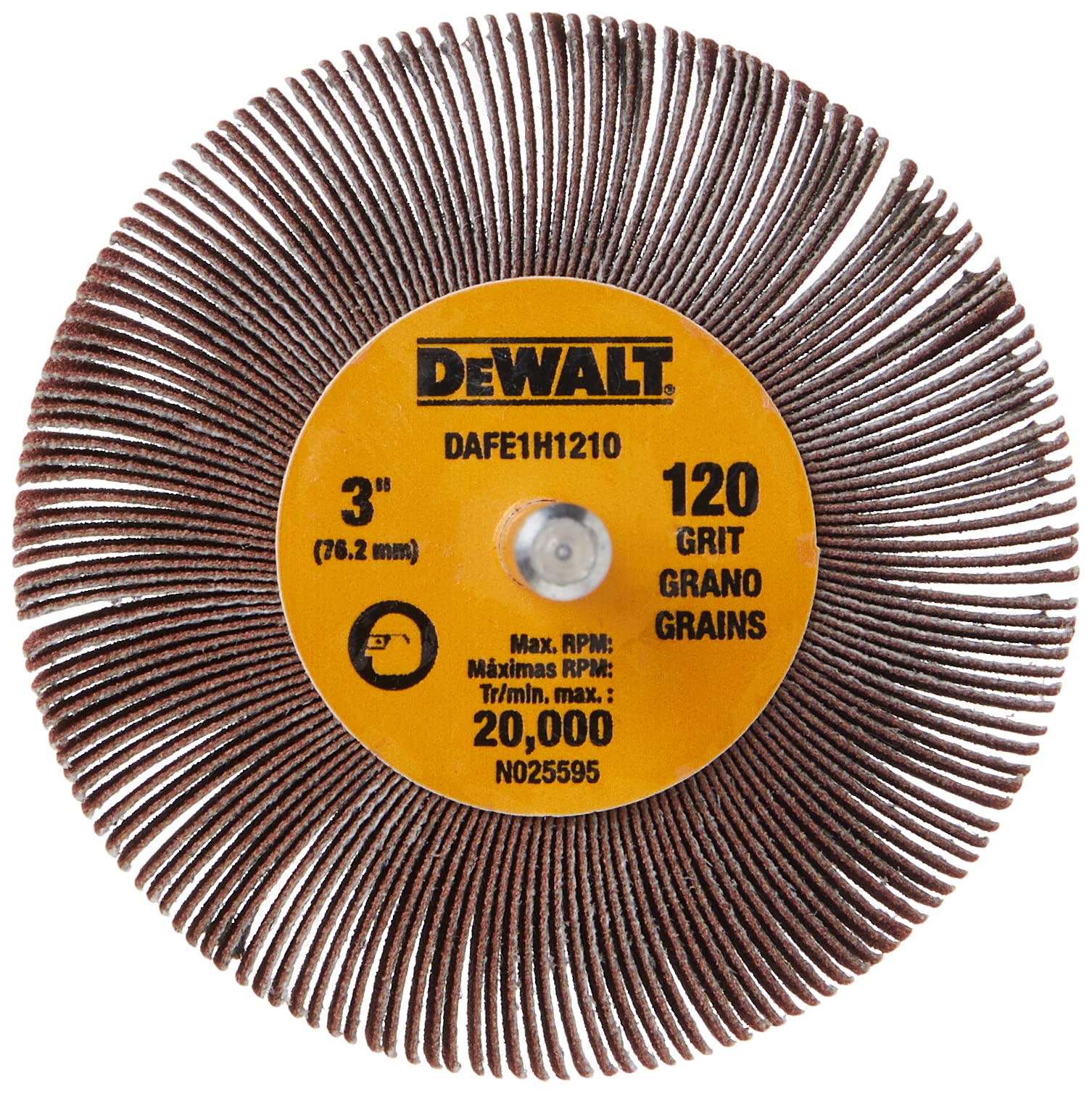 DeWalt DAFE1H1210 3IN X 1IN X 1/4IN HP 120G FLAP WHEEL