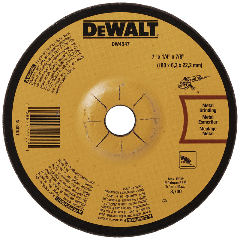 DeWalt DW4547 7 X 1/4 X 7/8 FAST CUTTING ABR