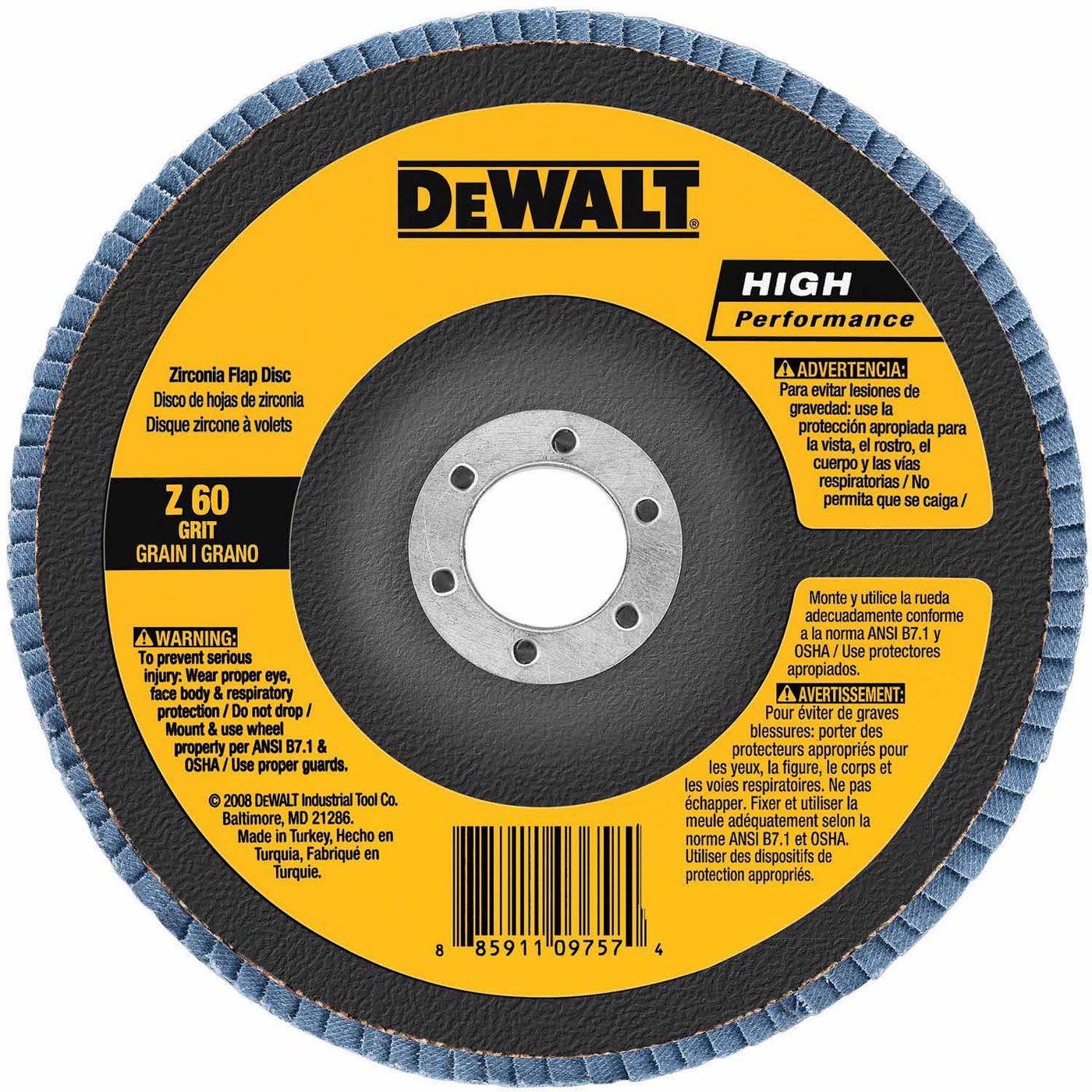 DeWalt DW8361 5 X 7/8 IN 40G T27 HP FLAP