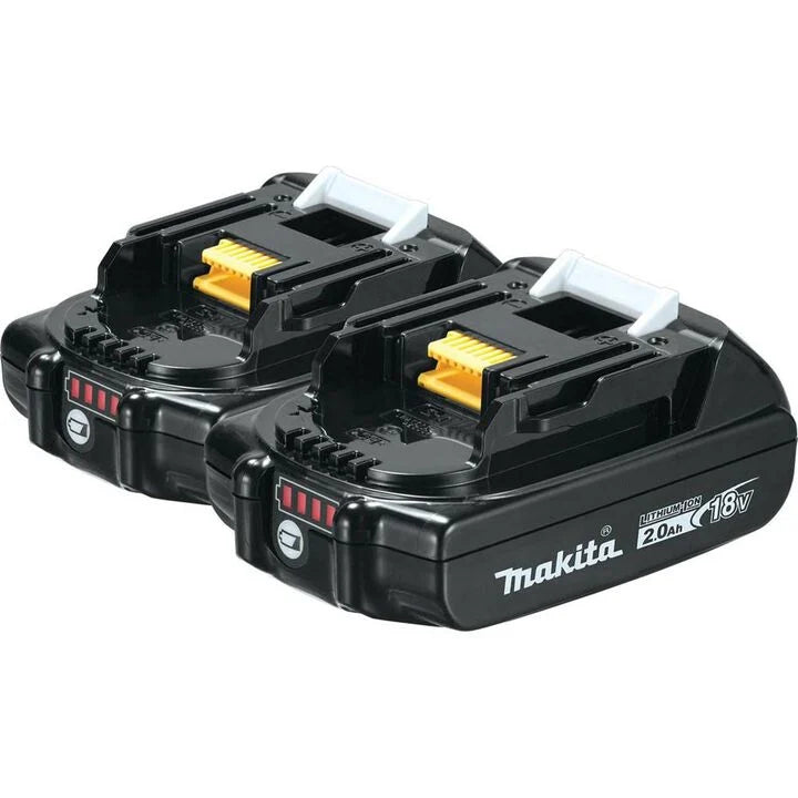 Makita BL1820B-2 18V Compact Lithium-Ion 2.0Ah Battery Twin Pack BL1820B-2