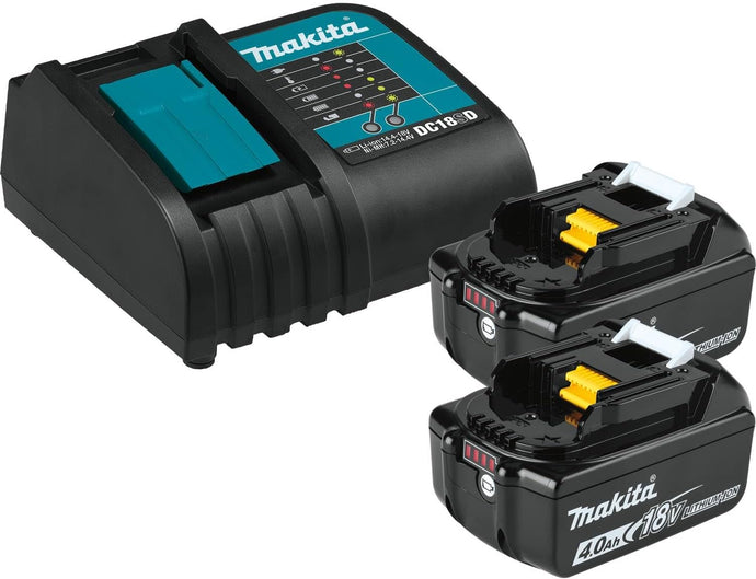 Makita BL1840BSC2 18V LXT® Lithium-Ion Battery and Charger Starter Pack BL1840BSC2