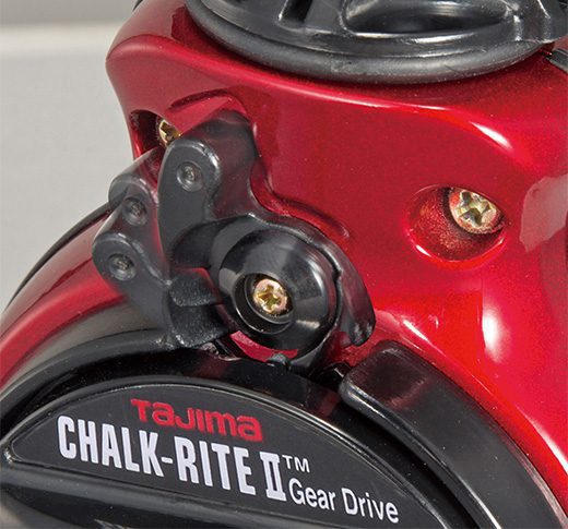 Tajima Chalk-Rite II Extra Bold, 1 mm chalk snap-line, black Snap Line Dye, metallic red