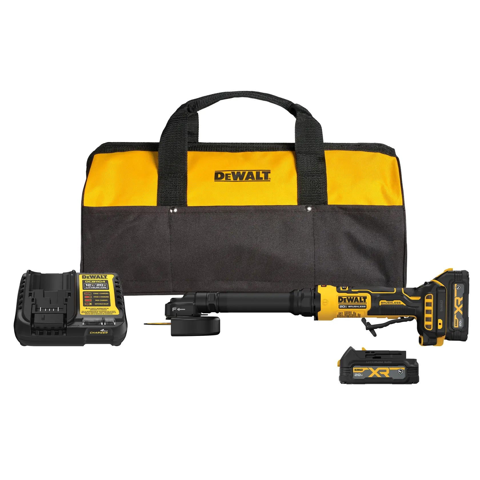 DeWalt DCG432XGE2 ATOMIC?20V MAX* 4 in. Extended Cut-Off Tool Kit