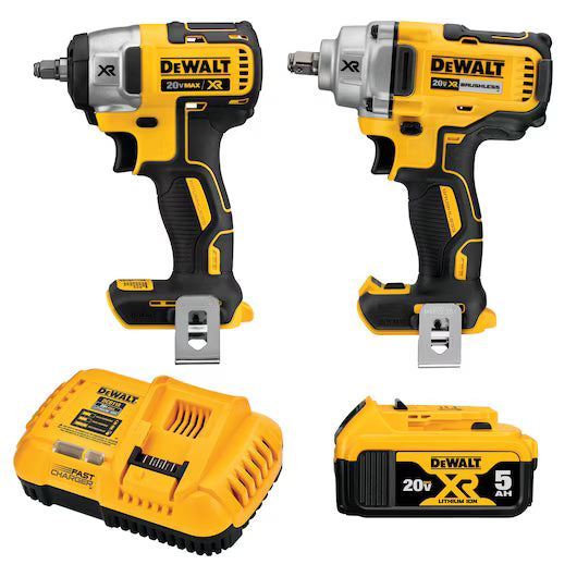 DeWalt DCK205P1 20V MAX XR 2-KIT (1/2 + 3/8 IMP WRENCH)