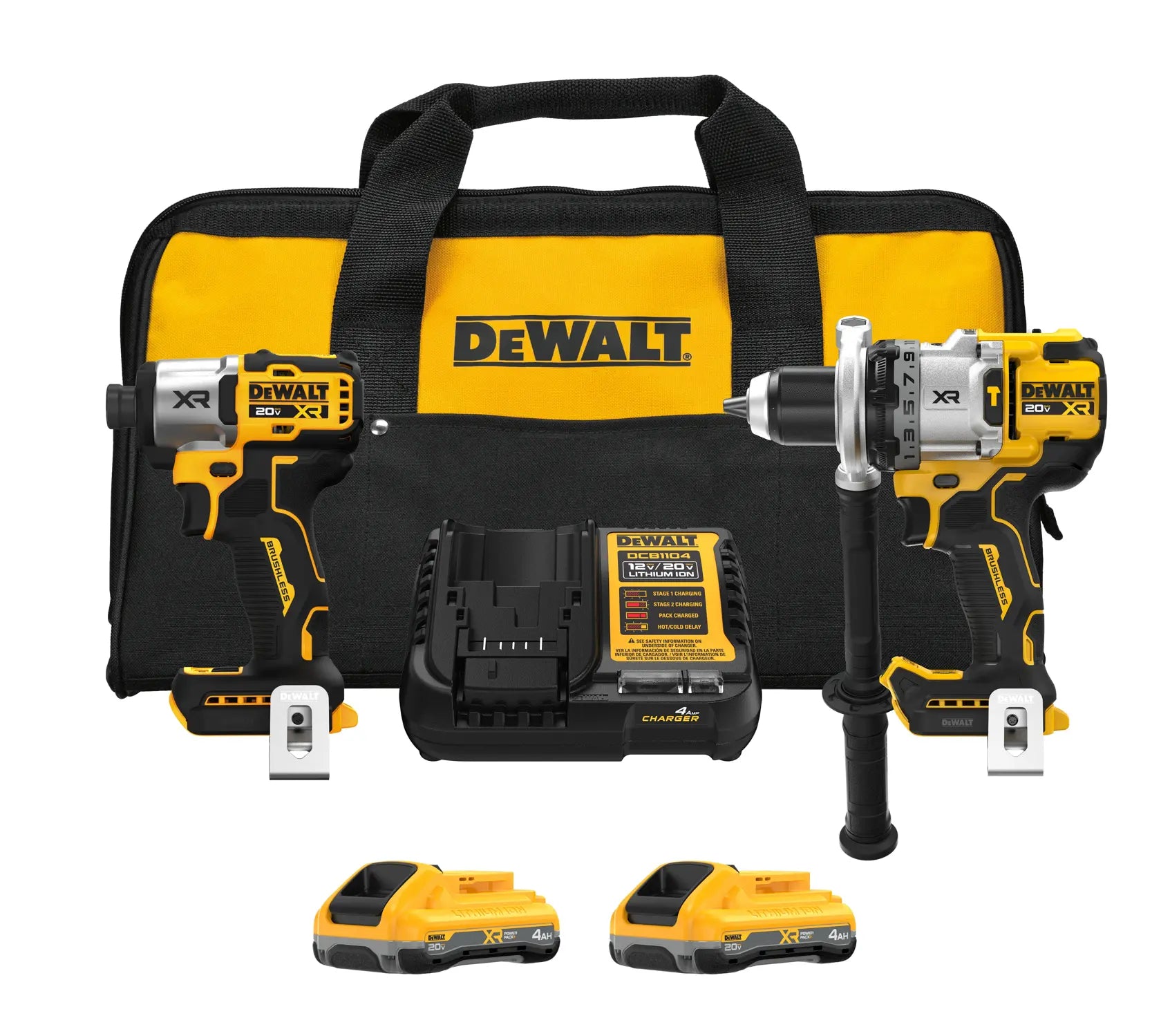 DeWalt DCK2101QQ2 20V MAX* XR?Hammer Drill/Impact 2-Tool Combo Kit with XR POWERPACK ?Batteries