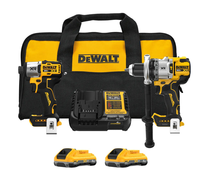 DeWalt DCK2101QQ2 20V MAX* XR?Hammer Drill/Impact 2-Tool Combo Kit with XR POWERPACK ?Batteries