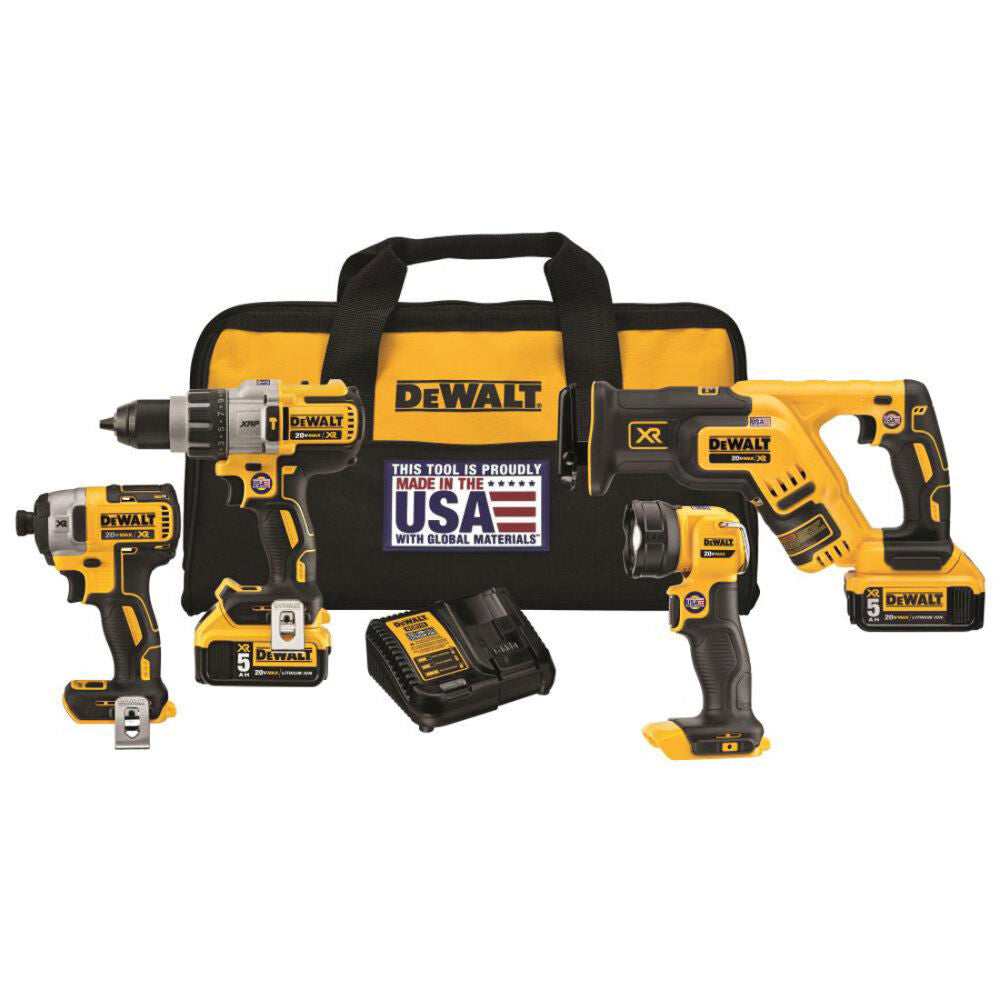 DeWalt DCK494P2 20V MAX XR LI-ION 4-TOOL COMBO KIT