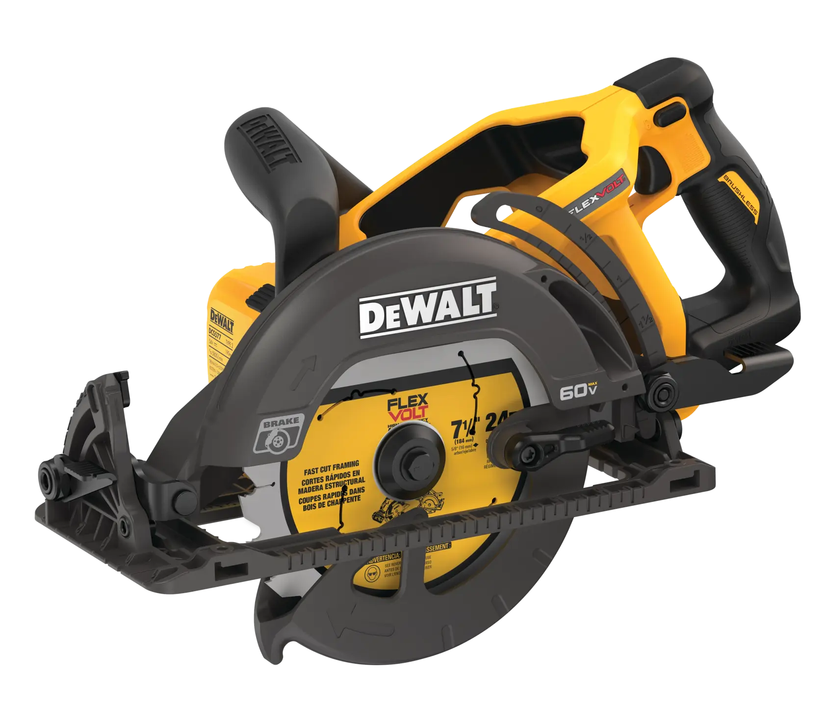 DeWalt DCS577B 60V 7-1/4IN WORM DRIVE STYLE SAW BARE