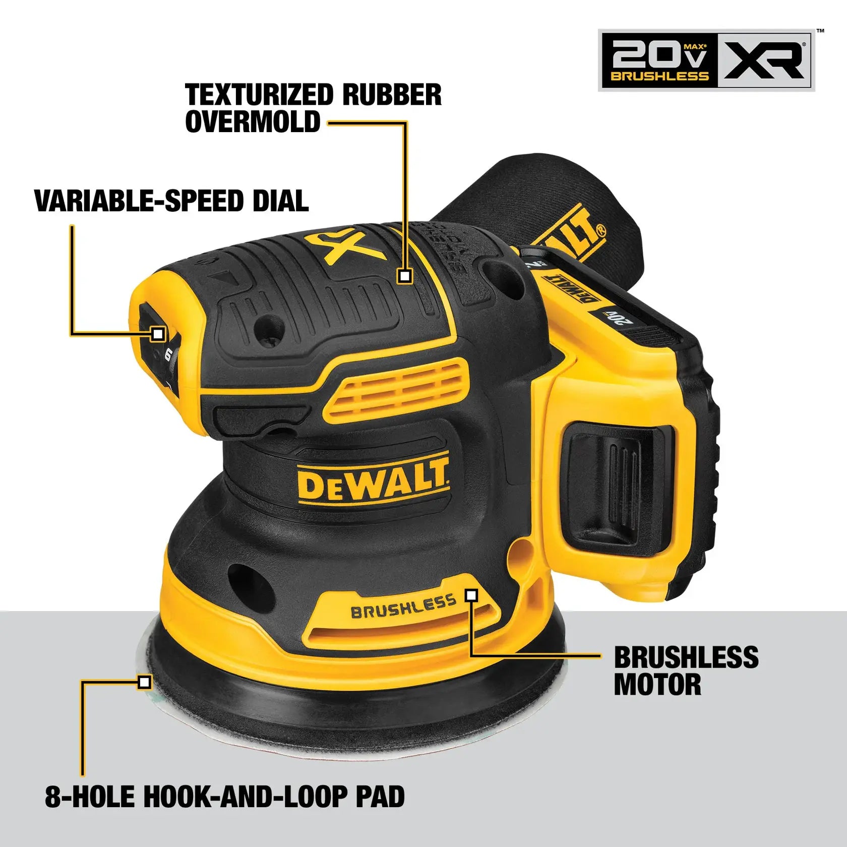 DeWalt DCW210D1 MAX BRUSHLESS 5IN ROS