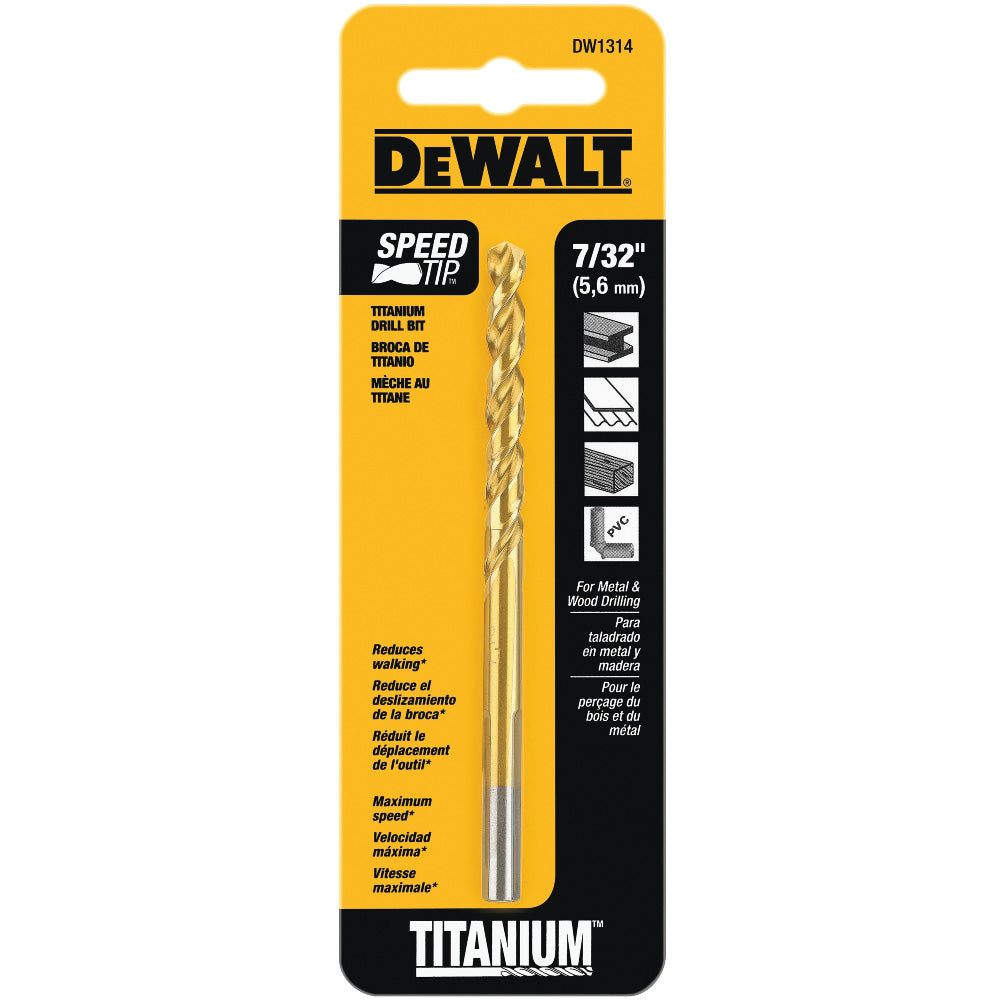 DeWalt DW1314 7/32IN TITANIUM SPEED TIP DRILL BIT