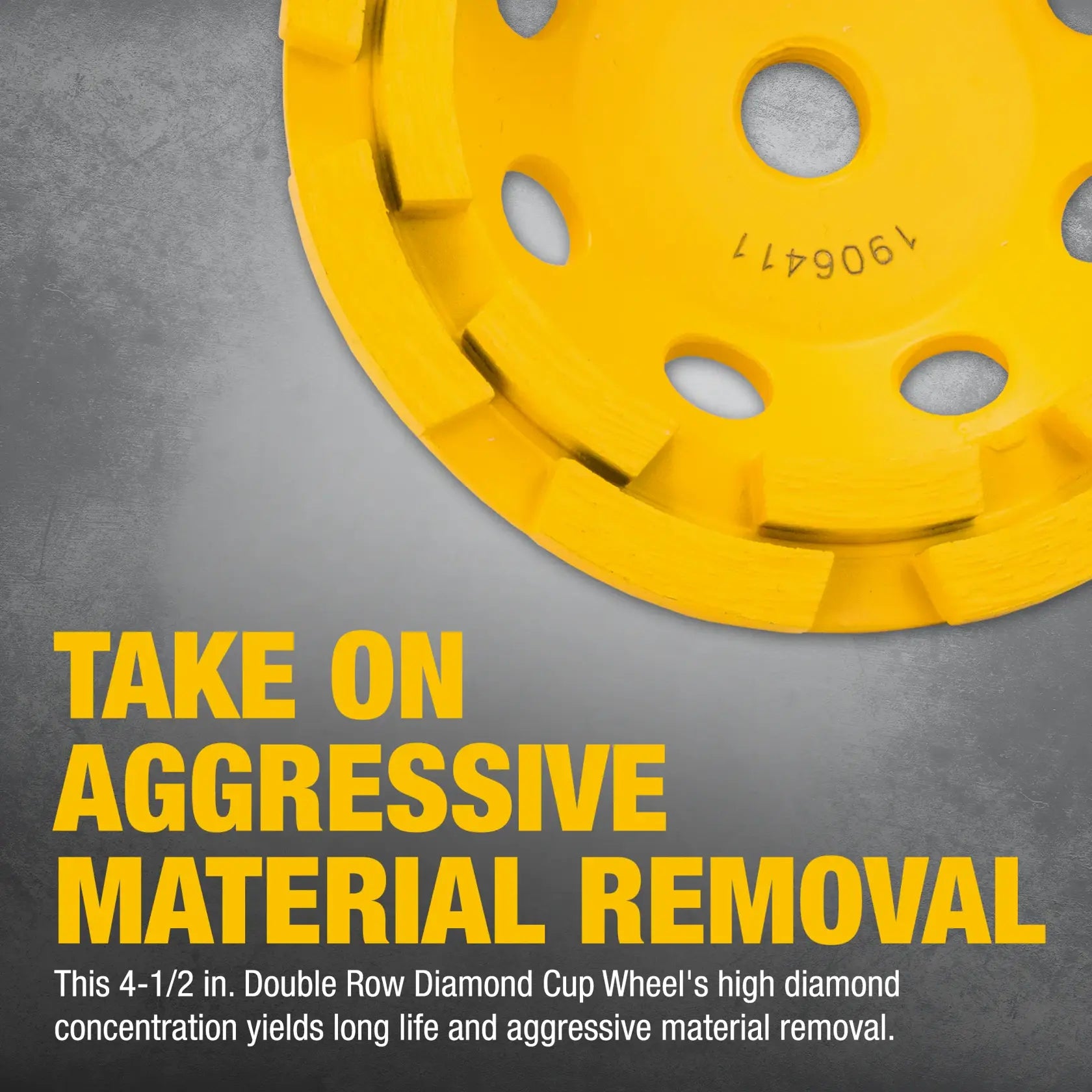 DeWalt DW4774 4-1/2IN DOUBLE ROW DIAMOND CUP WHEEL