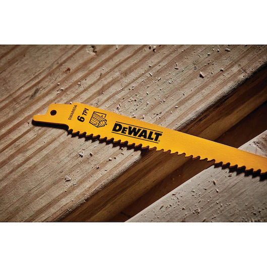 DeWalt DW4802 6IN 6TPI TAPER BK BLD-5PK
