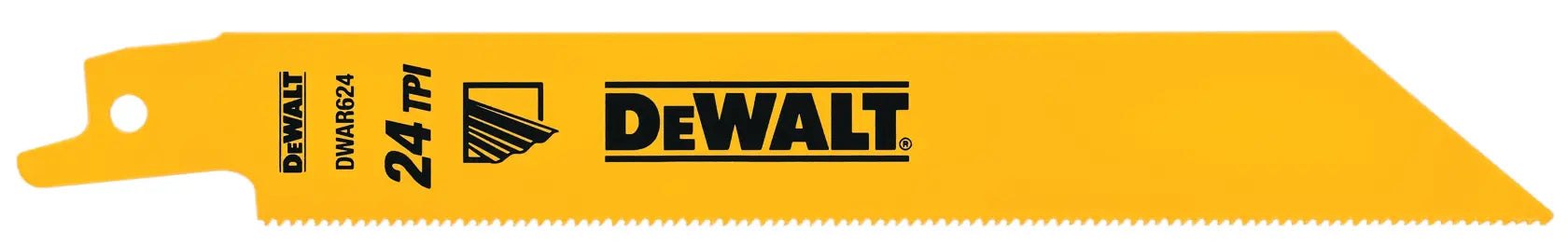 DeWalt DW4813B25 6IN 24TPI STGT BK BLD-25