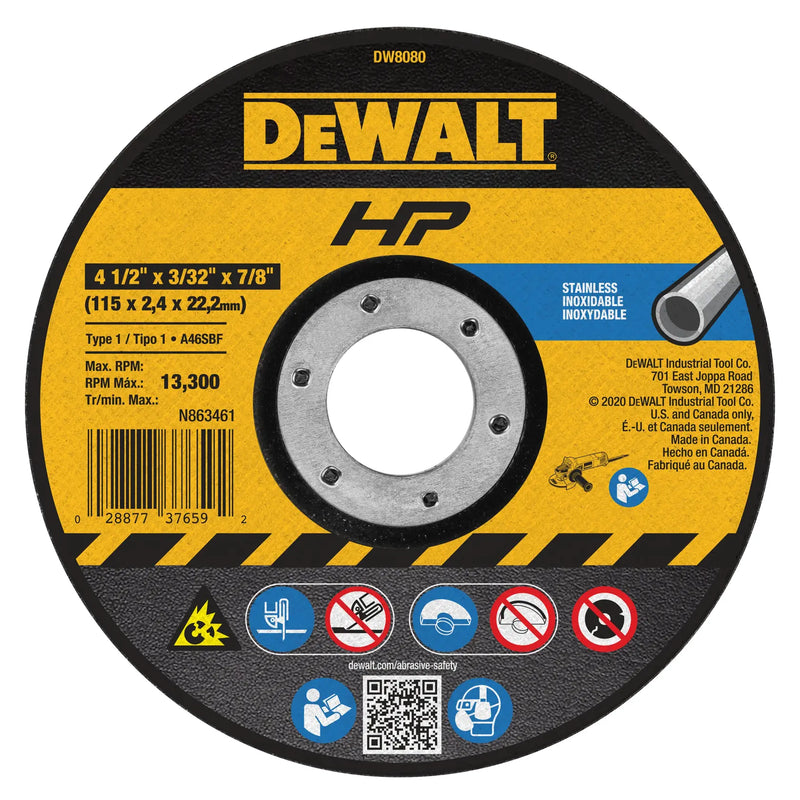 DeWalt DW8080 4-1/2 x 3/32 x 7/8 HP T1 CUT & NOTCH