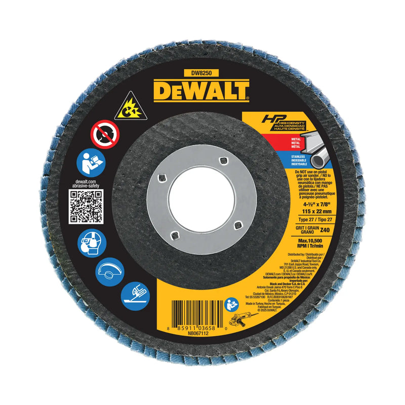 DeWalt DW8250 4-1/2 X 7/8 40G T27 XP JUMBO FLAP
