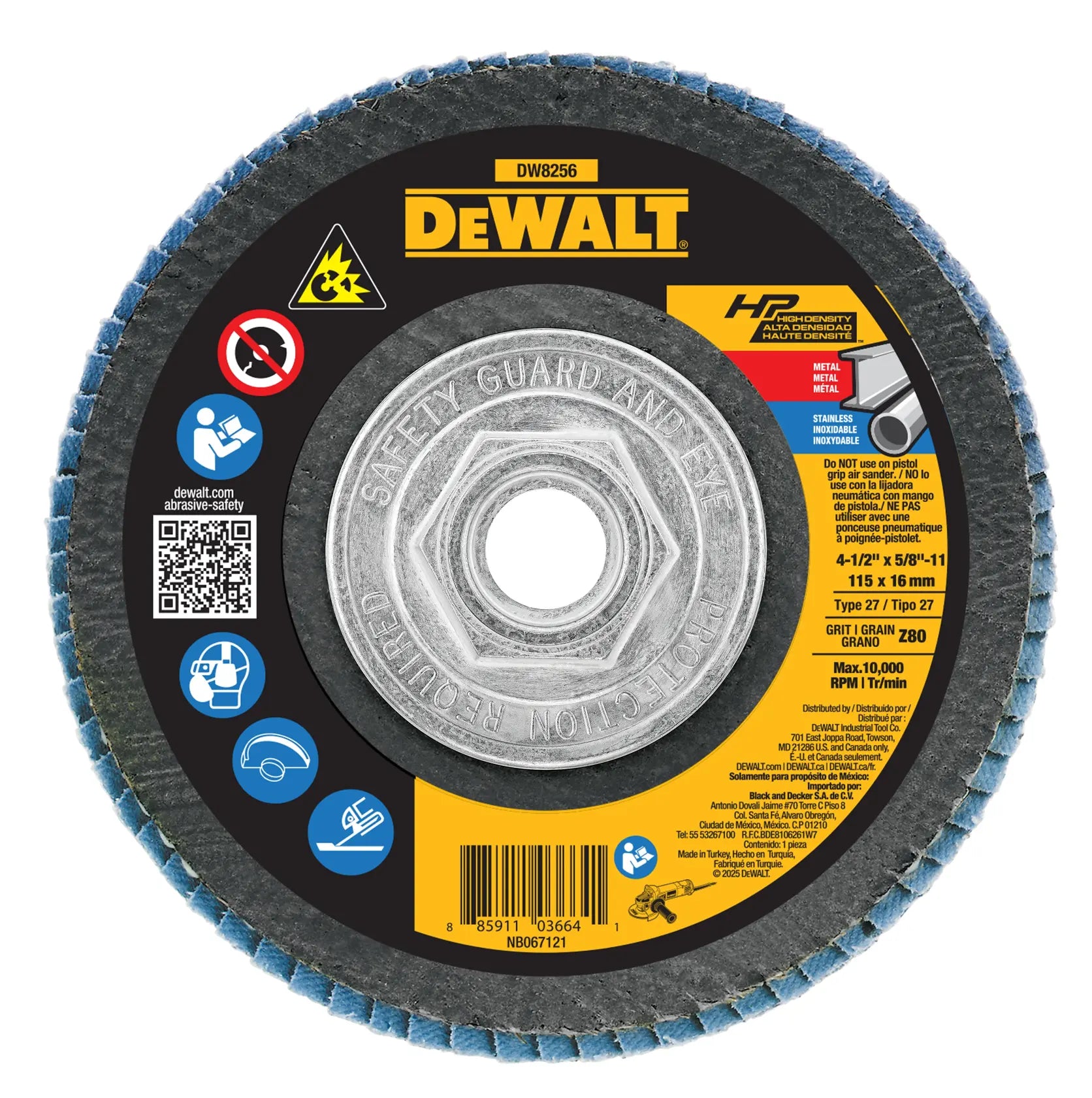 DeWalt DW8256 4-1/2 X 5/8-11 80G T27 XP JUMBO FLAP