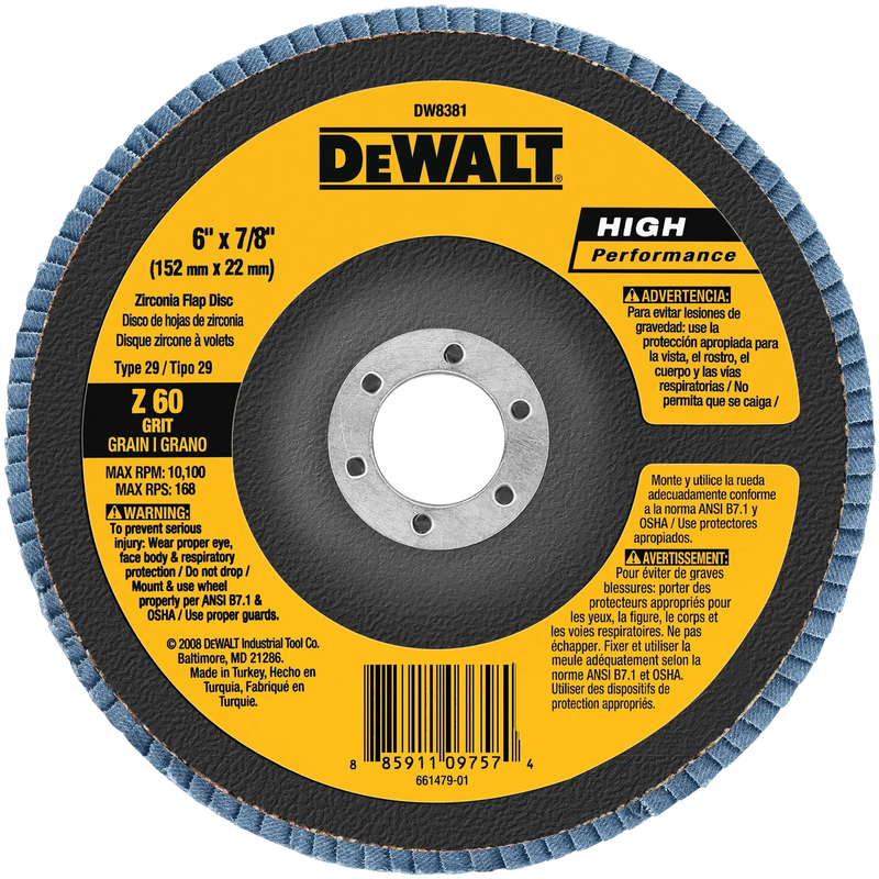 DeWalt DW8381 6 X 7/8 60G T29 HP FLAP