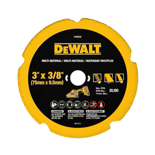 DeWalt DW8530 3IN DIAMOND MULTI MATERIAL