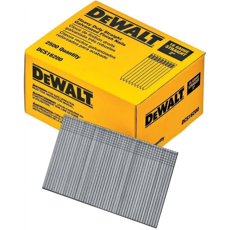 DeWalt DCS16200 16GA 2IN STRAIGHT FINISH NAIL 2.5K