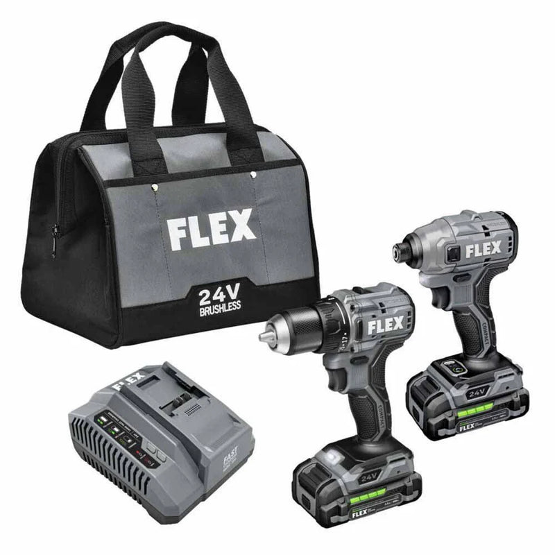 FLEX 2 Tool Combo Kit, Compact Drill Driver and Compact Impact Driver FXM205-2A