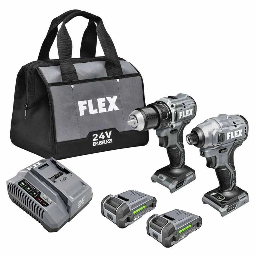 FLEX 2 Tool Combo Kit, Compact Drill Driver and Compact Impact Driver FXM205-2A