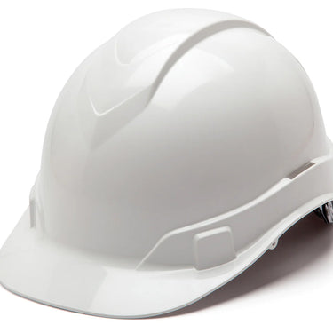 Pyramex HP44110 Ridgeline Hard Hat, Cap Style 4 Pt Ratchet Suspension, White