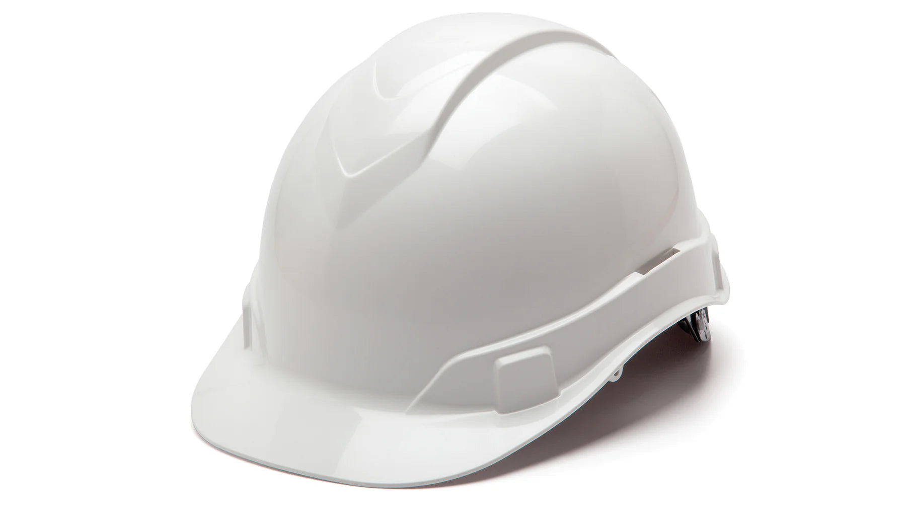 Pyramex HP44110 Ridgeline Hard Hat, Cap Style 4 Pt Ratchet Suspension, White