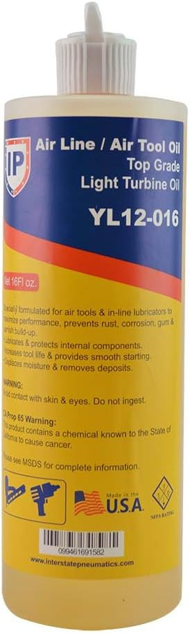 Interstate  YL12-016 Air Tool Oil - Flip Top Lid - 16 oz YL12-016
