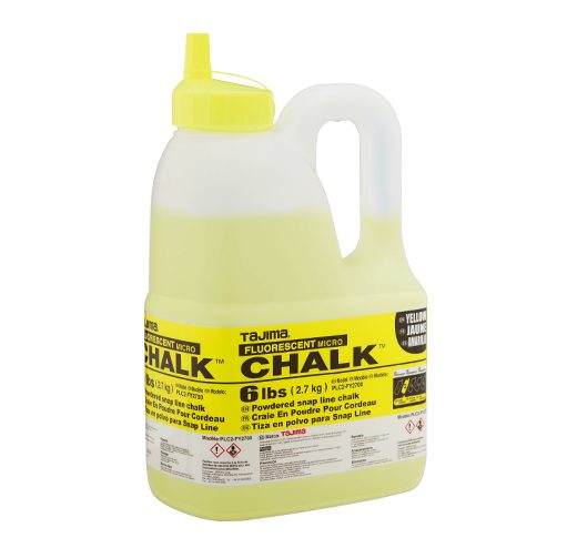 Tajima  PLC2-FY2700 Micro Chalk, ultra-fine chalk, fluorescent yellow, easy-fill nozzle, 6lbs. / 2.7 kg