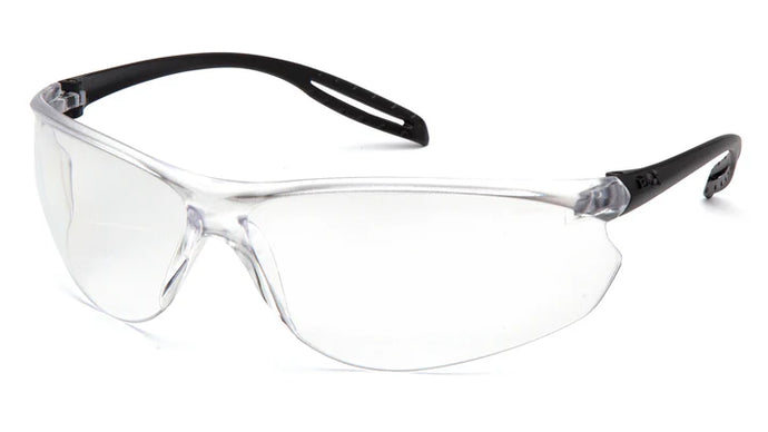 Pyramex Neshoba Safety Glasses, Black Frame, Clear Anti-Fog Lens S9710ST