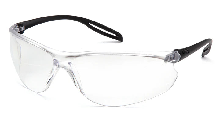 Pyramex Neshoba Safety Glasses, Black Frame, Clear Anti-Fog Lens S9710ST