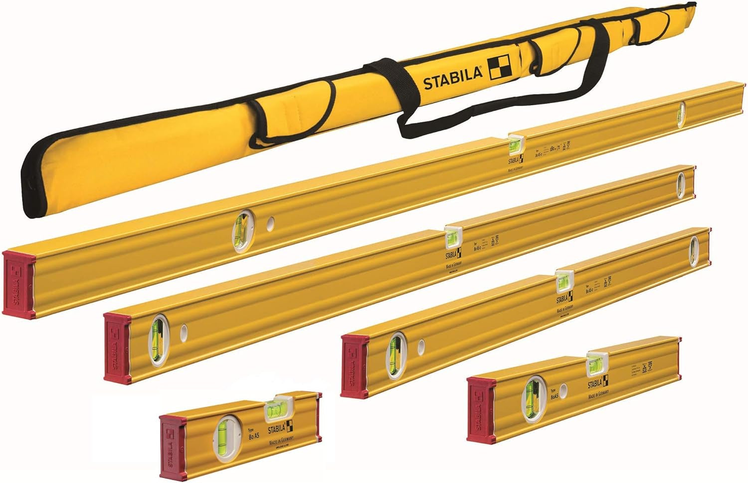 Stabila 29872 72 COMPLETE TYPE 80 AS-2 5 LEVEL SET & CASE