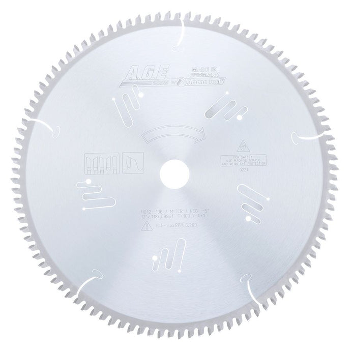 A.G.E MD12-106 12" HEAVY MITER BLADE B=1" 100T 4+1 TCG