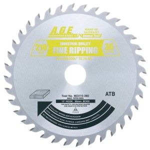 A.G.E MD210-360 8-1/4" 210MM GENERAL PURPOSE BLADE B=20MM T=36 ATB (FESTOOL TS75)