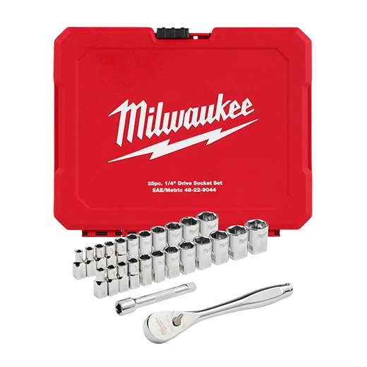 MILWAUKEE 48-22-9044 1/4" DR 25PC SOCKET SET - SAE/METRIC