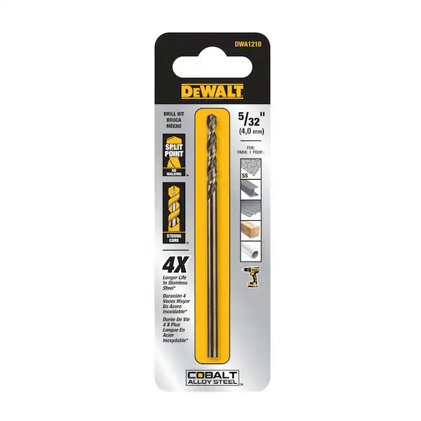 DeWalt DWA1210 5/32 IN INDUSTRIAL COBALT