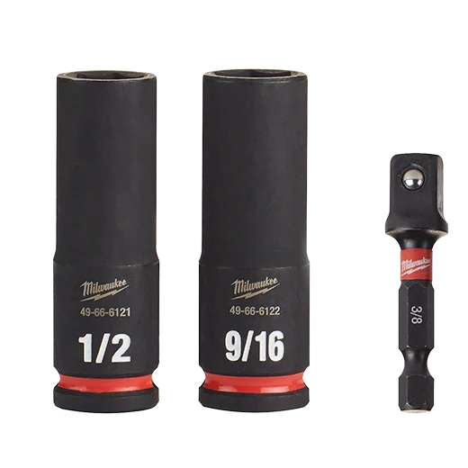 MILWAUKEE 49-66-4417 3/8" DR 3PC SAE DEEP SCKT SET