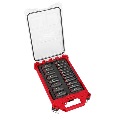 MILWAUKEE 49-66-6801 3/8" DRIVE 19PC MM IMPACT SOCKET SET W/ PACKOUT ORGANIZER