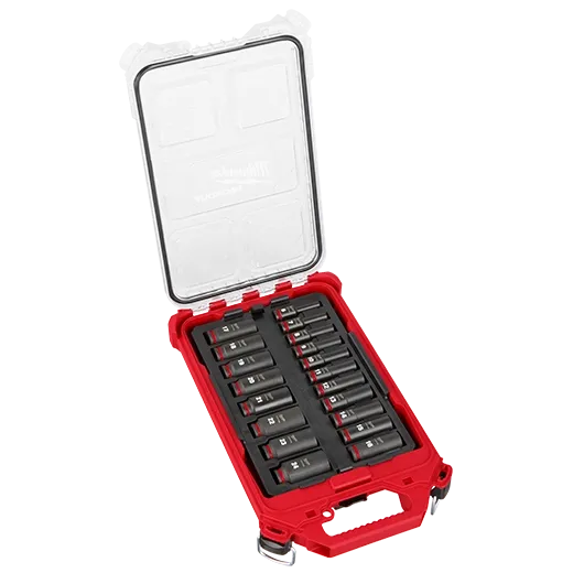 MILWAUKEE 49-66-6801 3/8" DRIVE 19PC MM IMPACT SOCKET SET W/ PACKOUT ORGANIZER