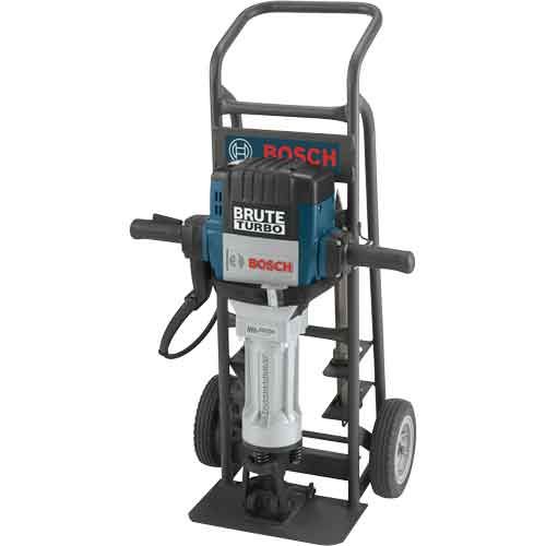 BOSCH BH2770VCD 1-1/8" HX BRUTE TURBO 70LB DEMOLITION HAMMER W/ CART AND CHISELS
