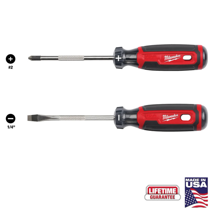 MILWAUKEE MT200-2 2PC CUSHION GRIP SCREWDRIVER SET USA