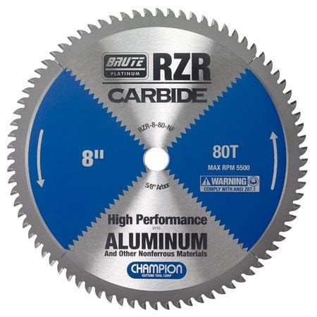 CHAMPION RZR-8-80-NF CARBIDE CIRCULAR SAW 8"X80TX5/8