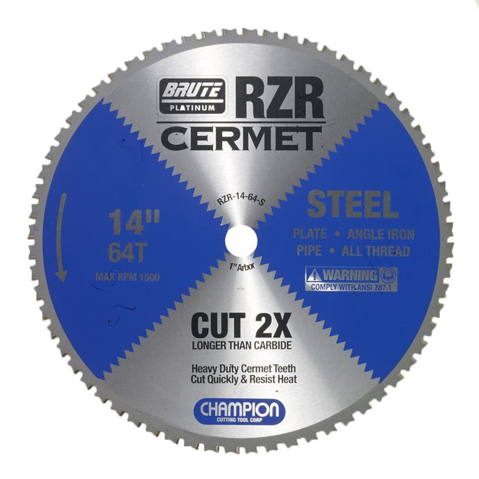 CHAMPION RZR-14-64-S CERMET CIRCULAR SAW 14"X64TX1"