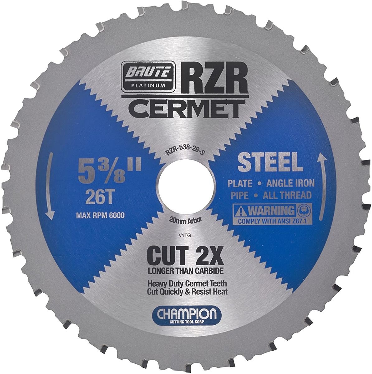 CHAMPION RZR-538-26-S CERMET CIRCULAR SAW 5-3/8