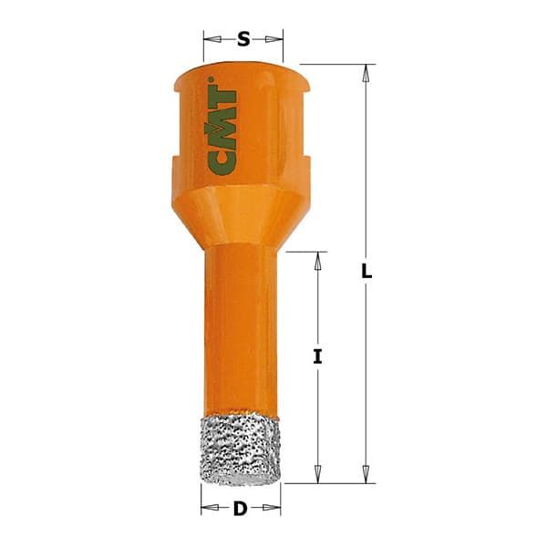 CMT 552-735 DIAMOND DRY HOLE SAW 1-3/8" S=5/8-11